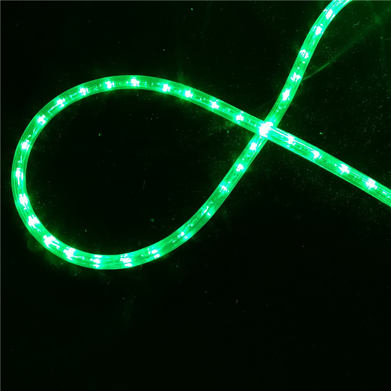 110-130VAC/220-240VAC HORIZONTAL GREEN 2WIRES LED ROPE LIGHT