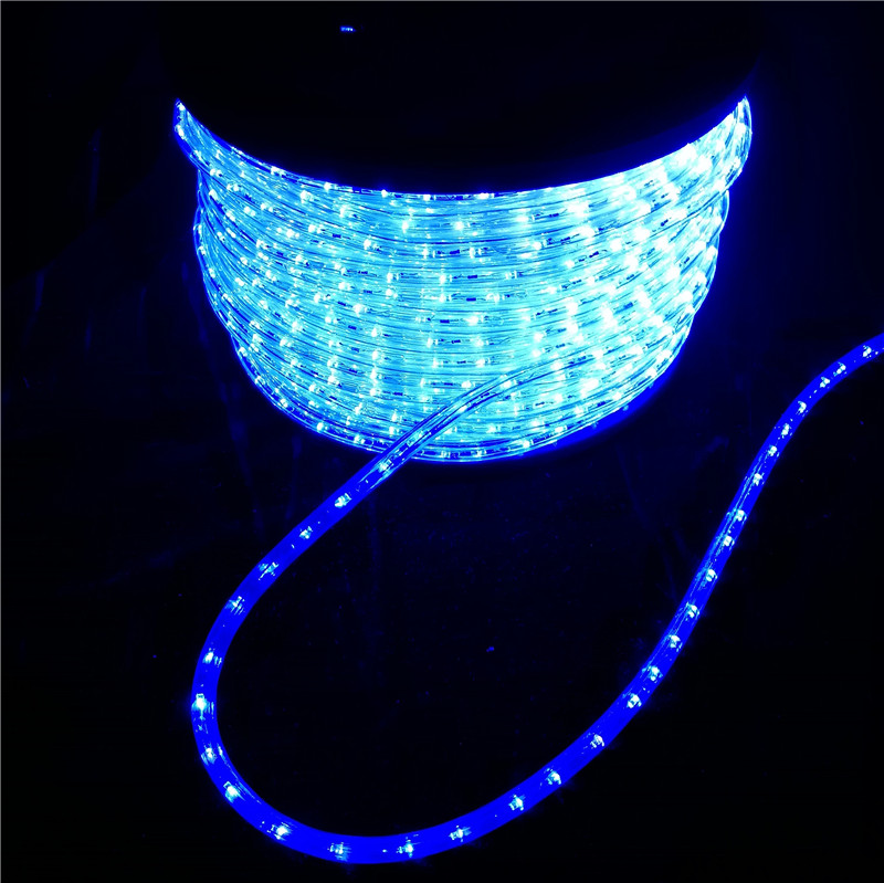 110-130VAC/220-240VAC HORIZONTAL BLUE 2WIRES LED ROPE LIGHT