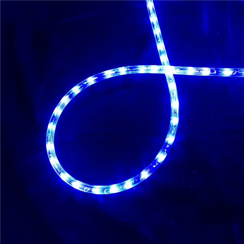 110-130VAC/220-240VAC HORIZONTAL BLUE 2WIRES LED ROPE LIGHT