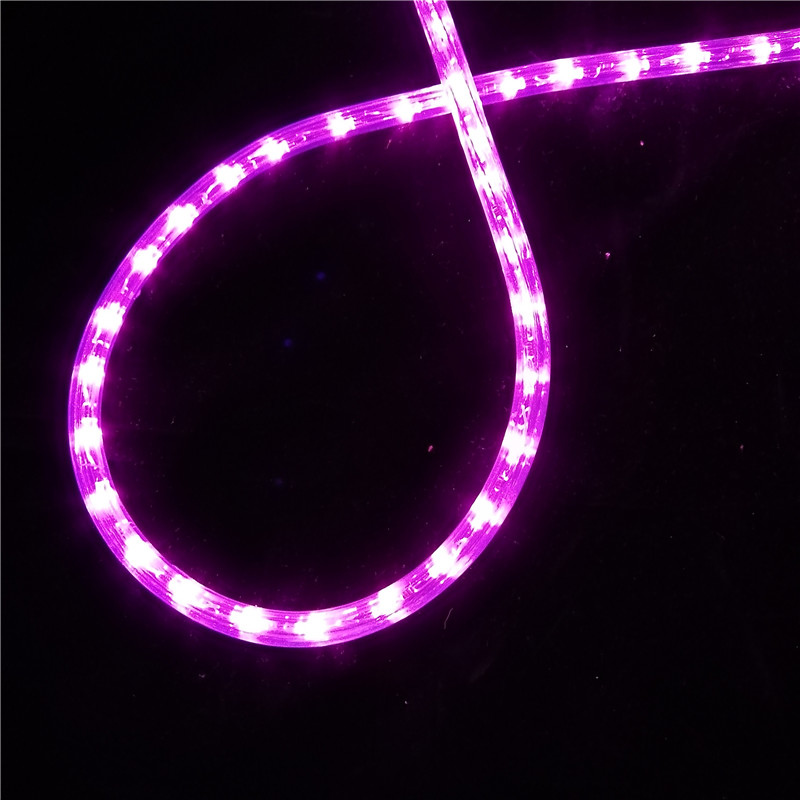 110-130VAC/220-240VAC HORIZONTAL PINK 2WIRES LED ROPE LIGHT