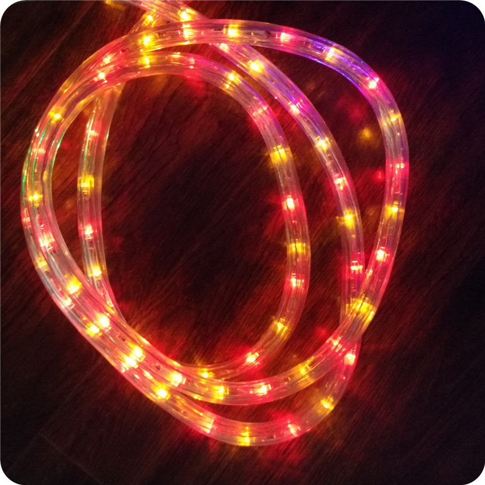 Chasing yellow with red 10m led rope light