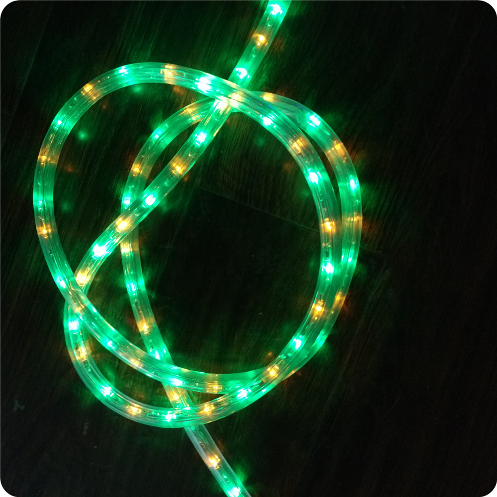 Chasing green with yellow 10m led rope light